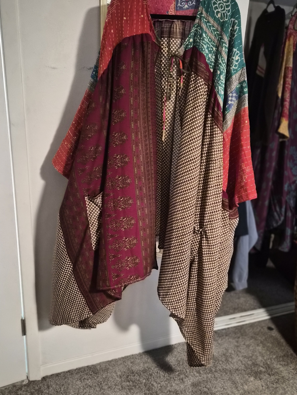 NWOT Kantha and Indian Silk Kimono - Picture 2 of 7